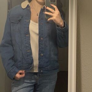 Vintage Jean jacket with shearling